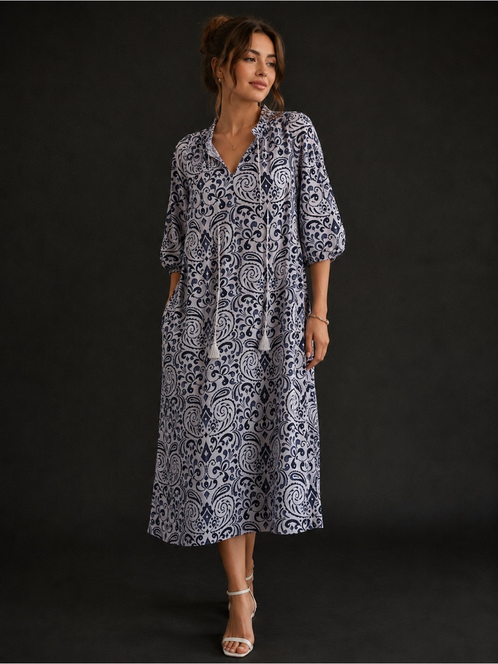 Paisley Midi Dress – XL